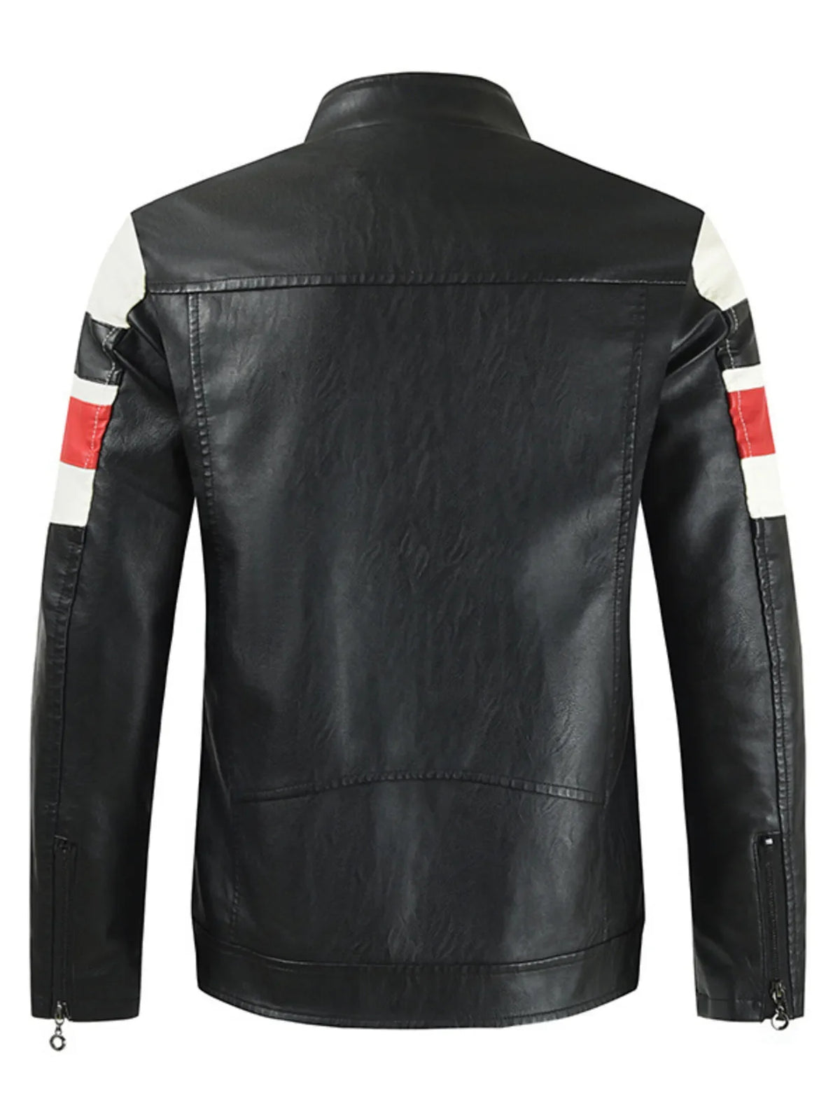 Men's Plus Size Contrast Zip Up Long Sleeve Jacket