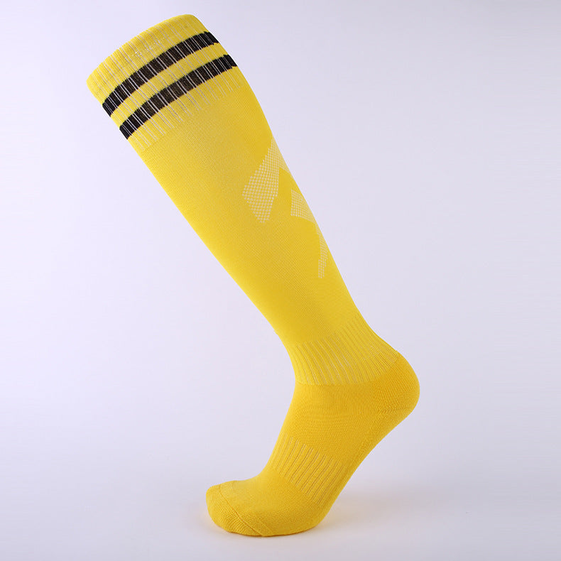 Cross-border Long-tube Sports Socks Thickened Non-slip Towel Bottom Mens Football Training Socks Sweat-absorbent Breathable Professional Football Socks