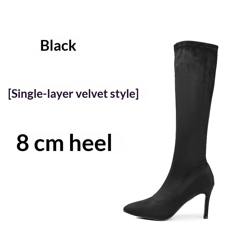 Beige Genuine Leather Pointed Toe Stiletto Ankle Boots - Women's Slim Fit High Heel Side Zipper Autumn Winter Footwear