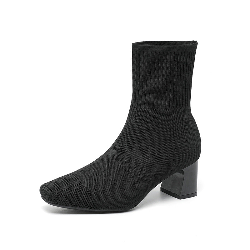 Women's Elastic Knit Sock Boots