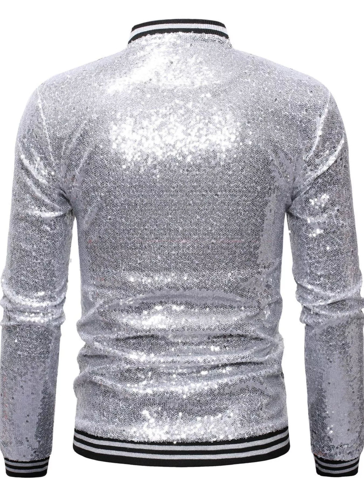 Men's Sequin Zip Up Jacket