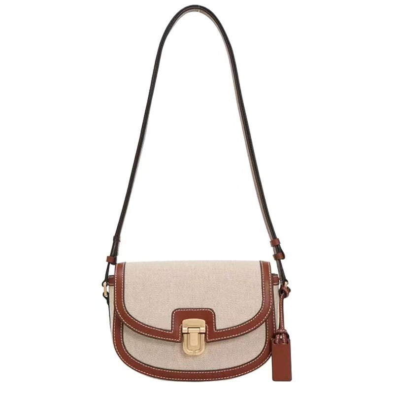 Women's Canvas Contrast Color Travel Bag