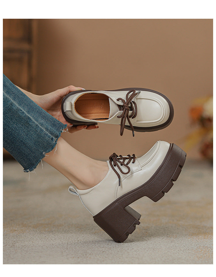 Women's Chunky-sole Lace-up Loafers