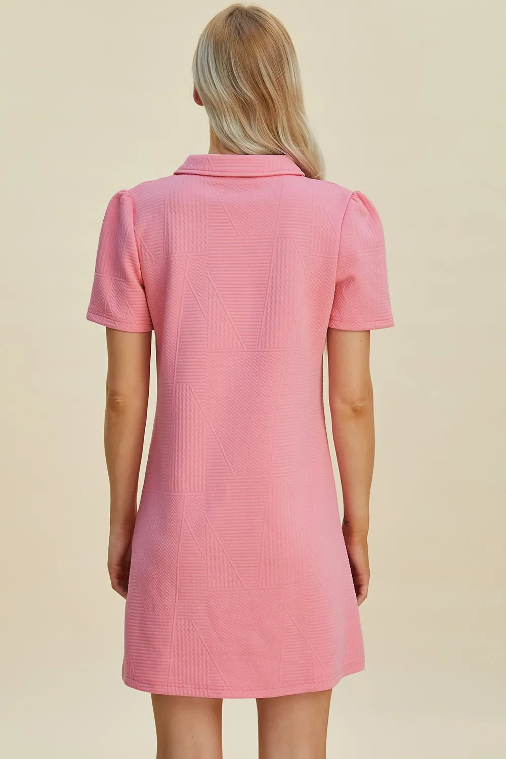 Texture Short Sleeve Dress