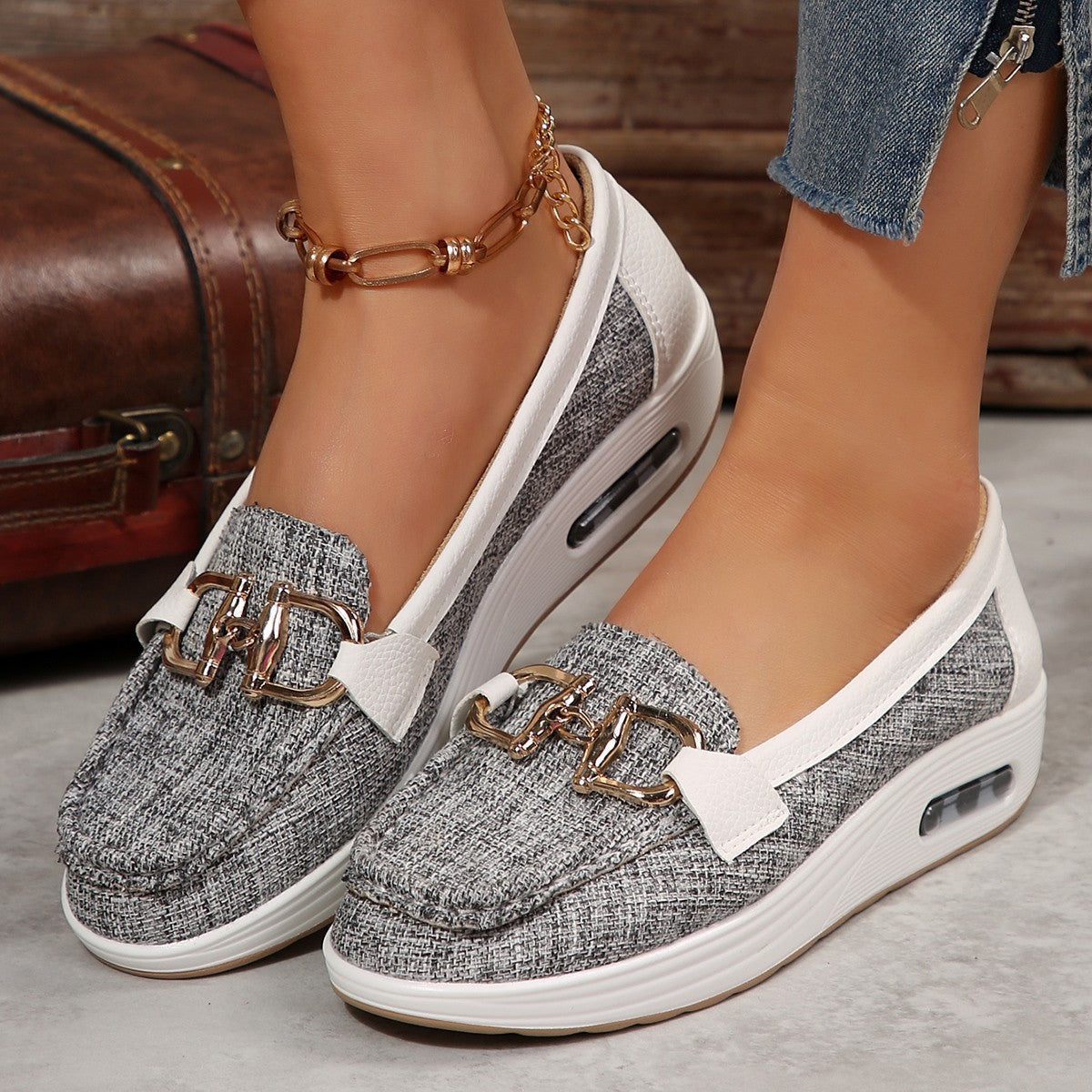Women's Fly-kit Mesh Casual Heels
