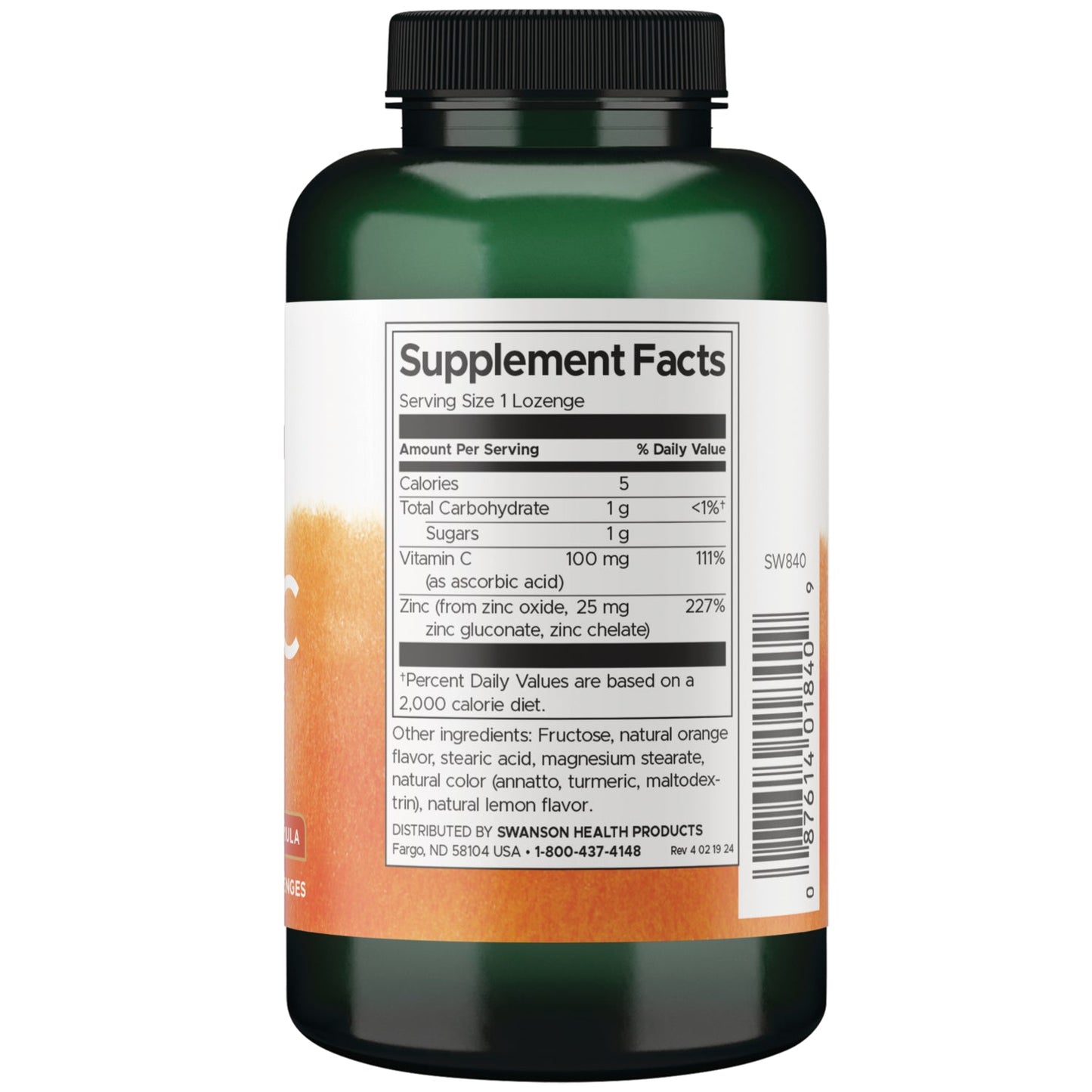 Zinc & C Lozenges - Orange & Lemon Flavor
