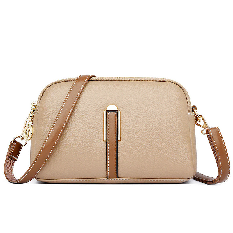 Women's Simple Shoulder Texture Messenger Bag Travel Bag