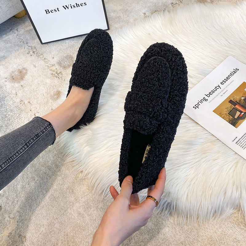 Women's Plush Slip-On Loafers