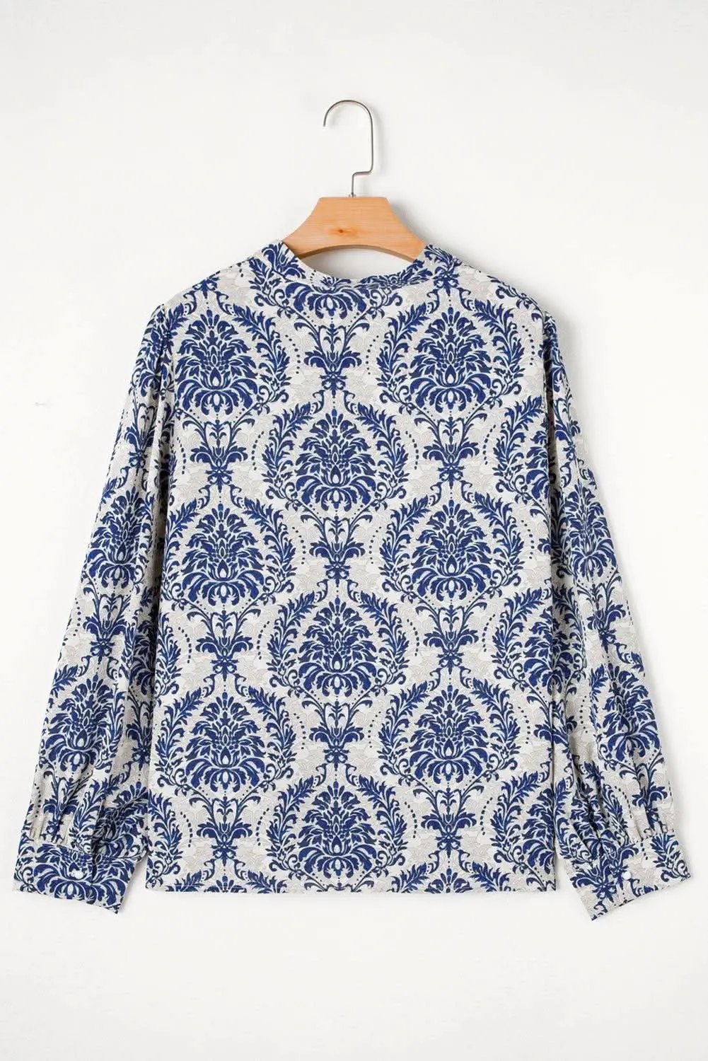 Love Salve Tribal Print Plus Shirt Sky Blue — Versatile Woven Top