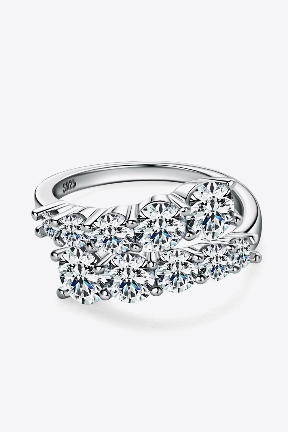 Anillo de plata de ley 925 Adored Moissanite