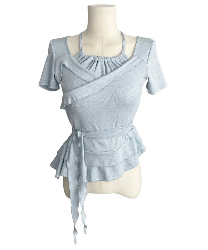 Design-forward Top With An Irregular Ruffled Hem
