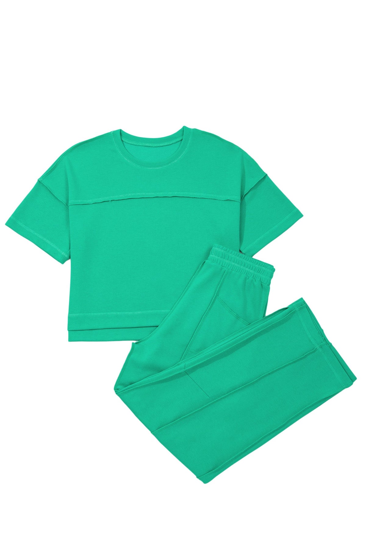Women's Drop Shoulder Boxy Tee and Barrel Pants Set