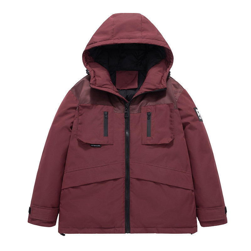 Korean Style Winter Couple Workwear Cotton-padded Jacket Loose Hooded Fashion Casual