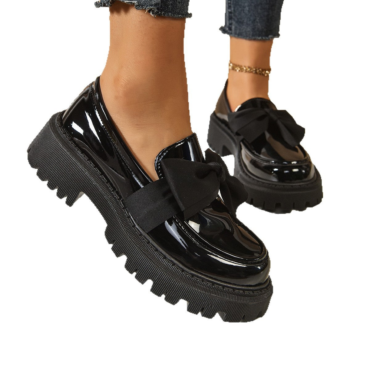 Women's Bow-Tie Loafer Shoes