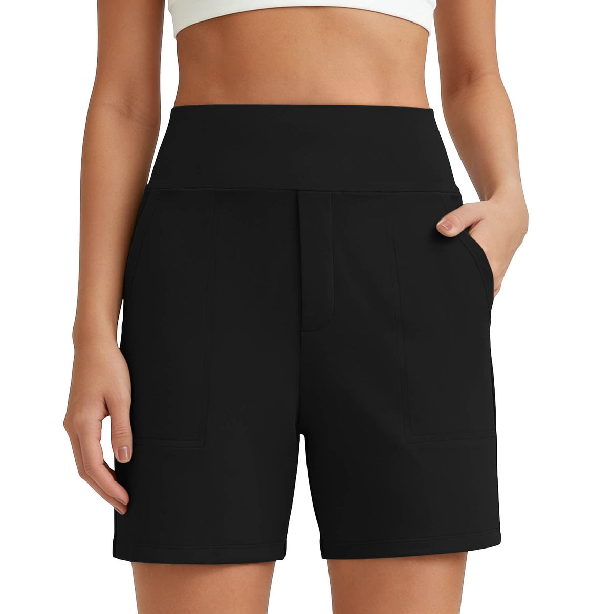 European And American Cross-Border New Style Women's Solid Color Stretchy Comfortable Fitness Pants Yoga Casual Shorts