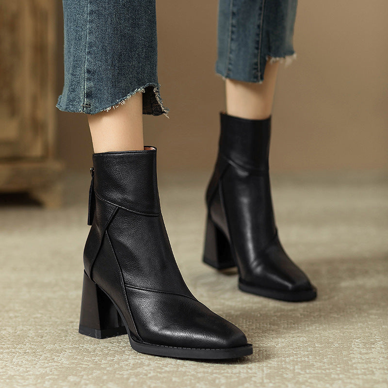 Women's Retro Chunky Heel Ankle Boots