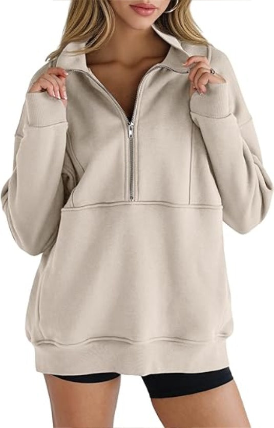 Sudadera polar de mujer con media cremallera