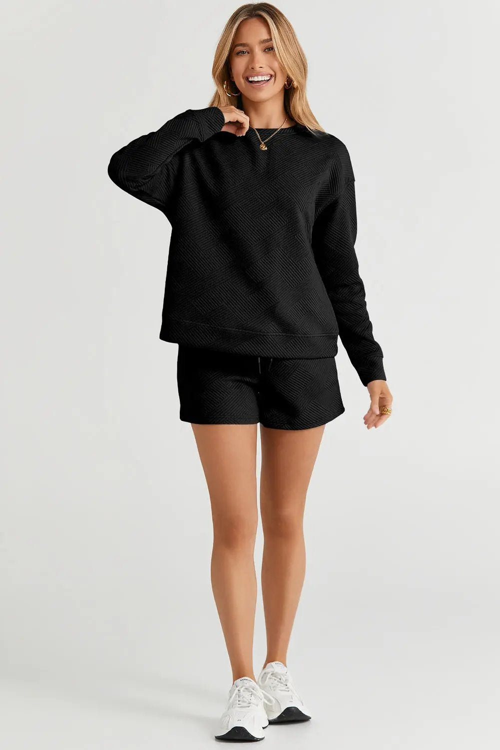 Women's Lounge Set - Ribbed Cozy - Top & Shorts