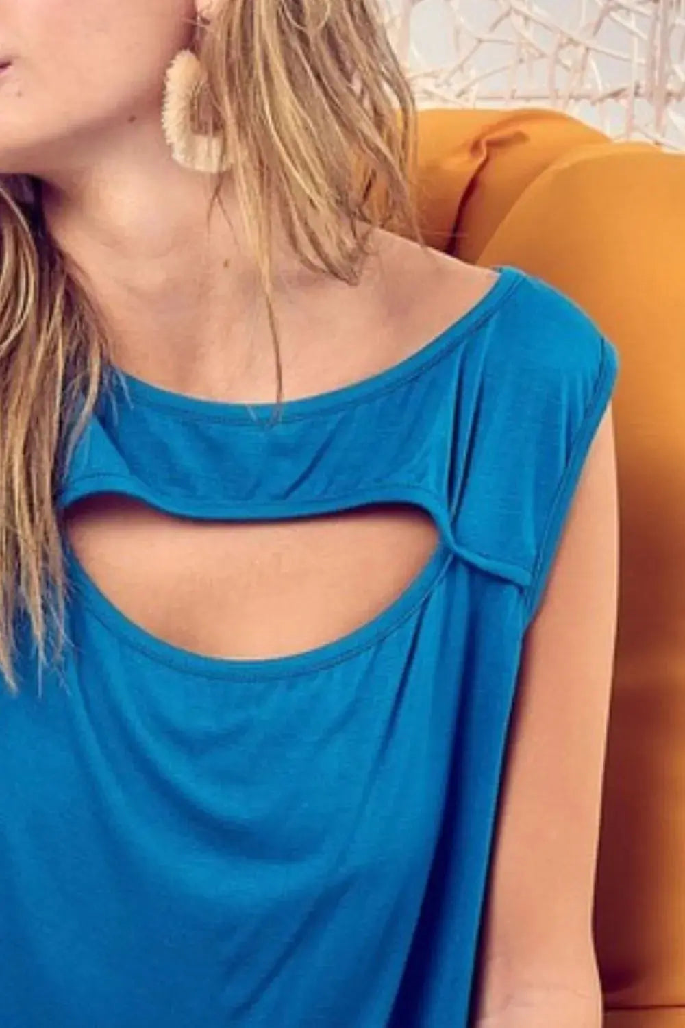 Women's Tank Top Tank Top - Cut Out - Rayon Knit Sleeveless