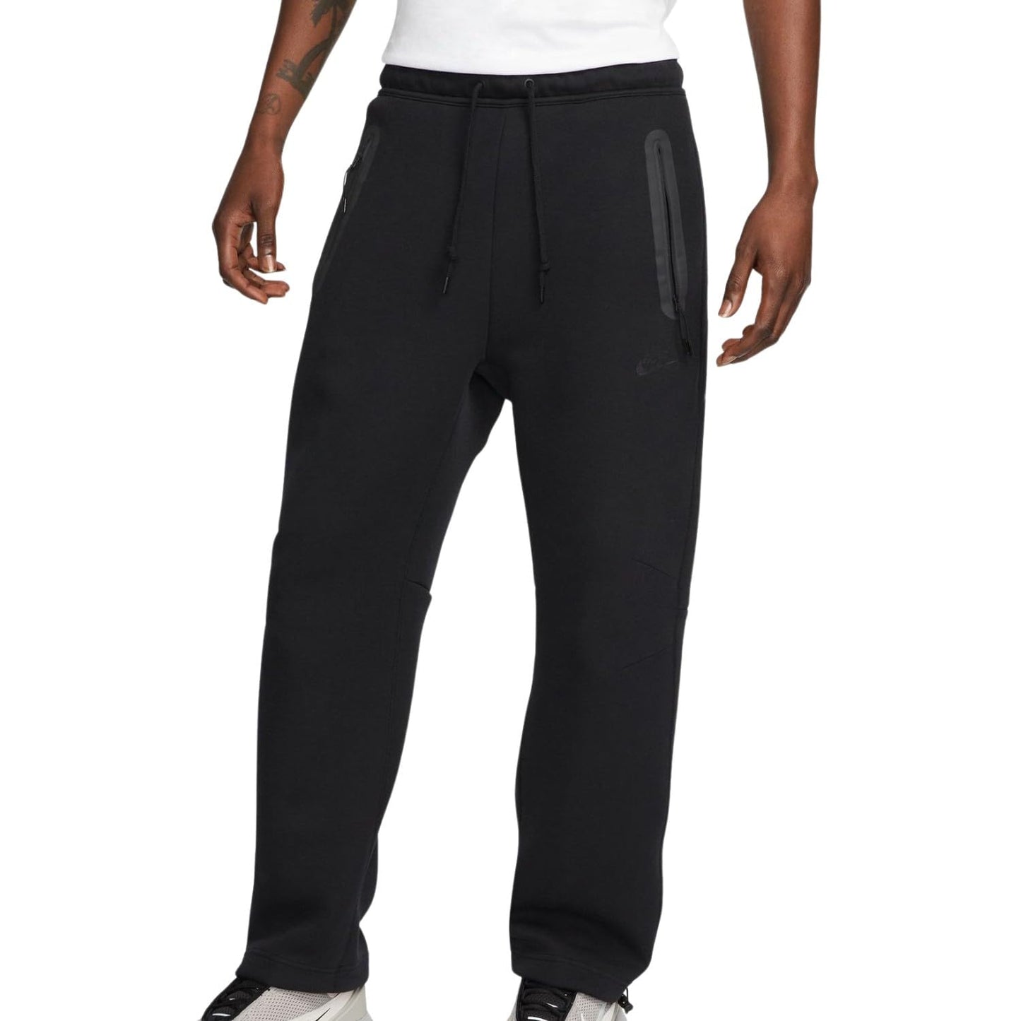 Nike Sportswear Tech Fleece Mens Open-Hem Sweatpants (Black/Black FB8012-010) Size Large
