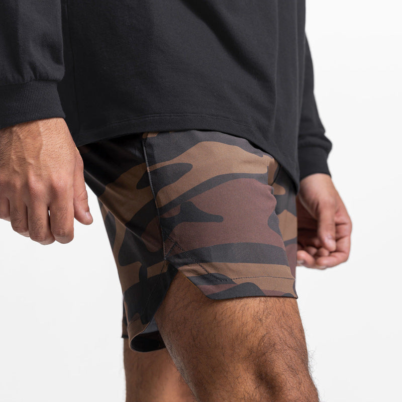 Cross-Border Summer Men's Sports Quick-Drying Shorts Single-Layer Spliced Loose-Fitting Fitness Training European Size Basketball Shorts