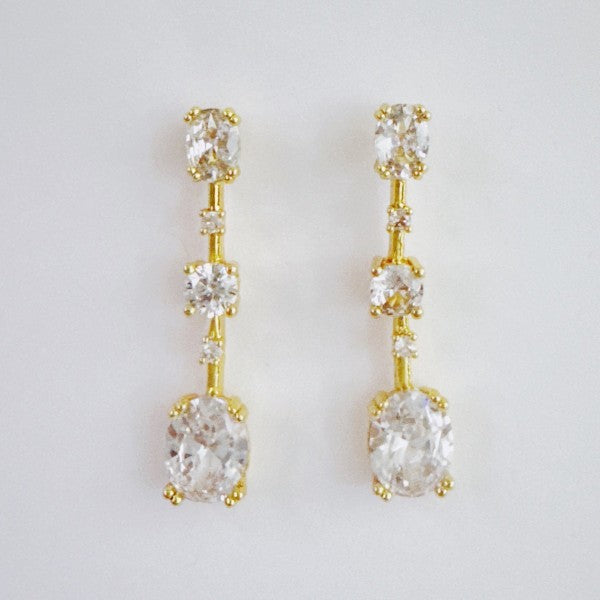Brilliant CZ Drop Earrings
