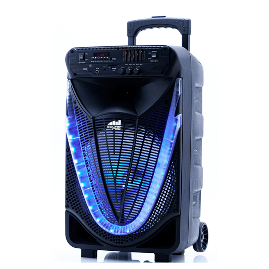 Altavoz portátil Naxa de 12 pulgadas con Bluetooth y luz de discoteca