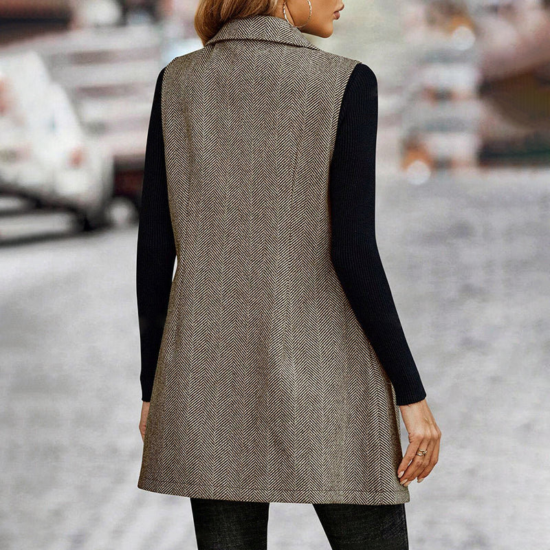 🖤 Chaleco sastre sin mangas para mujer – Estilo informal de negocios a la moda