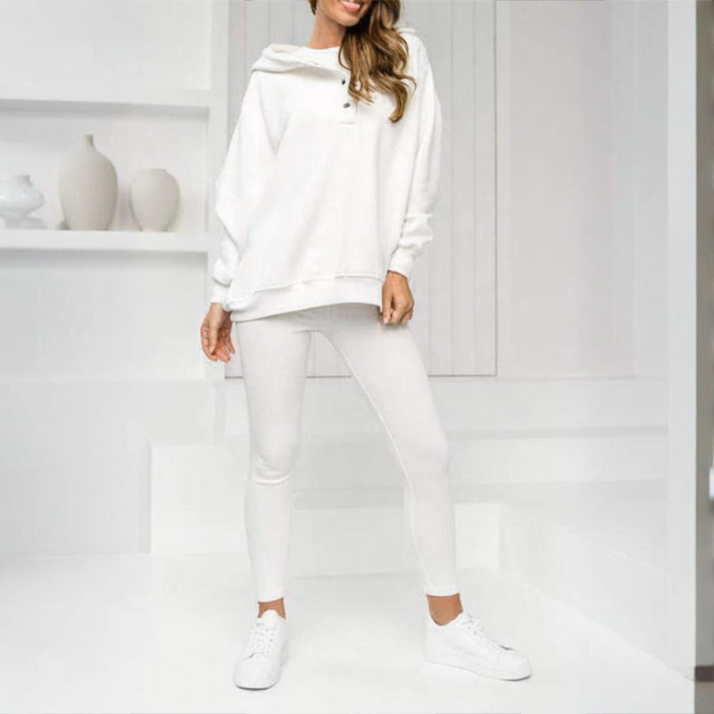 Conjunto de tres piezas de color liso para mujer
