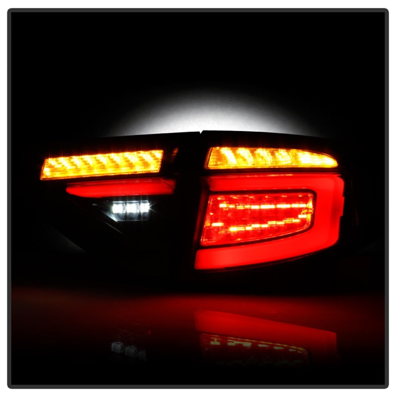 Spyder 08-14 Subaru Impreza WRX Hatchback Luces traseras LED Señal secuencial Humo negro ALT-YD-SI085D-SEQ-BSM
