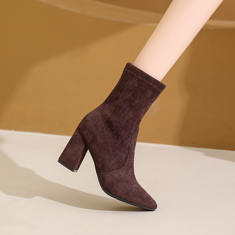 New Fallwinter Versatile High-heeled Slim Boots
