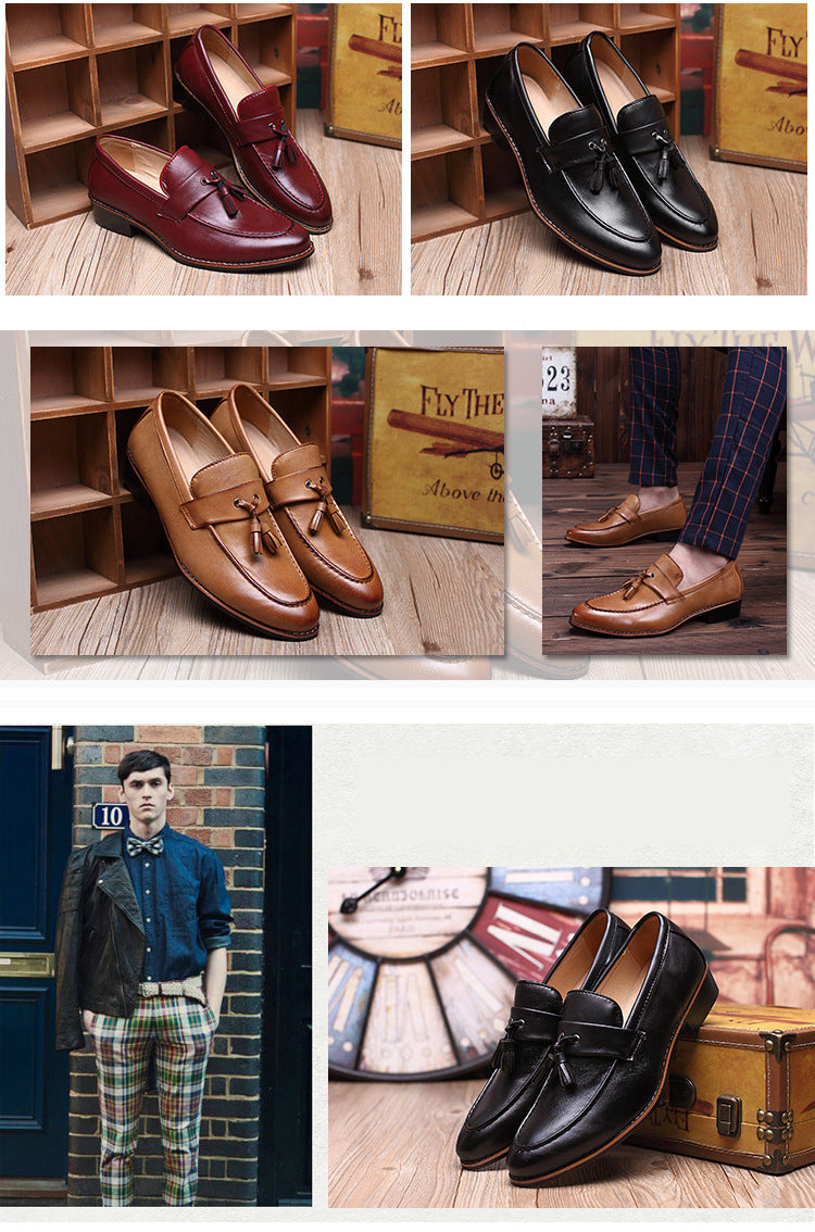 Men's British Retro Slip-on Tassel Loafers