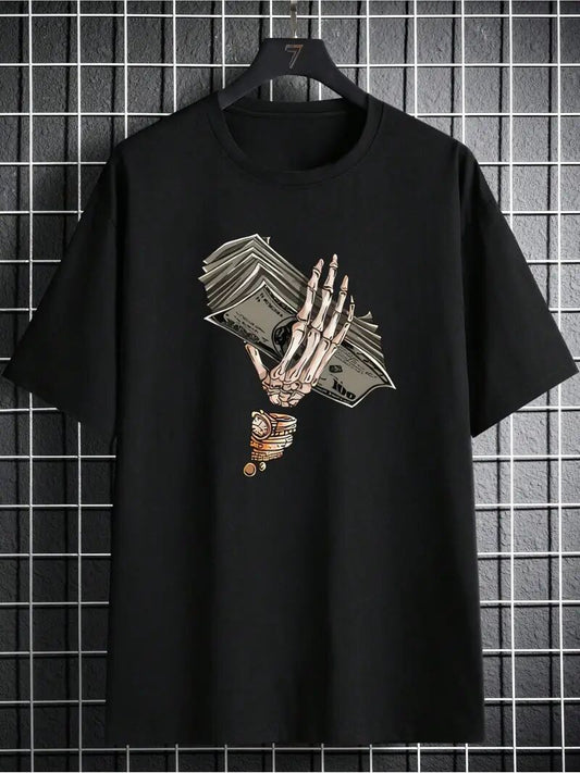 Camiseta estampada de manga corta para hombre