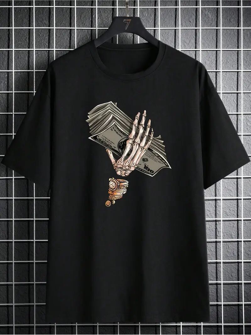 Camiseta estampada de manga corta para hombre