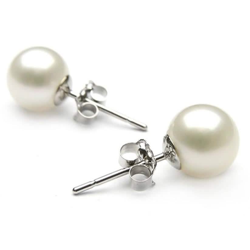 6mm 925 Sterling Silver Pearl Stud Earrings