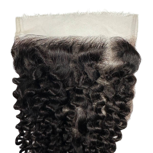 Cierre de cabello humano Kinky Curly 6x6 HD Lace