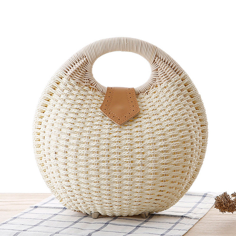Women's Woven Rattan Travel Handbag Travel Bag