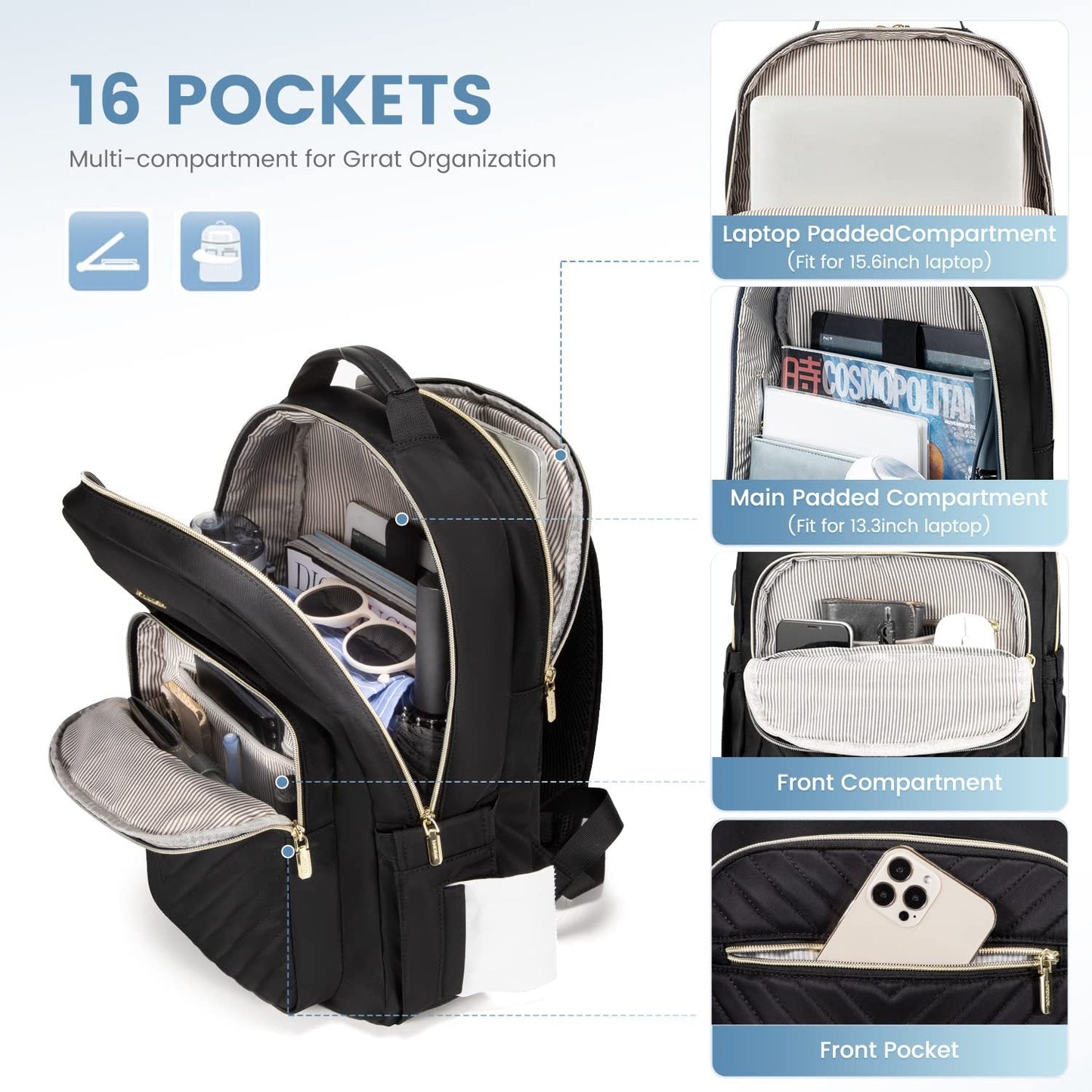 Laptop Backpack Business Large Capacity Laptop Bag
