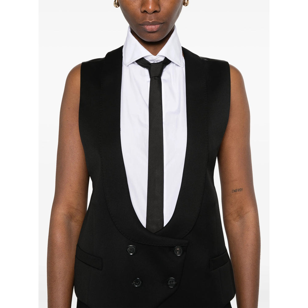 Moschino Black Jackets - Waistcoat & Gilets Women