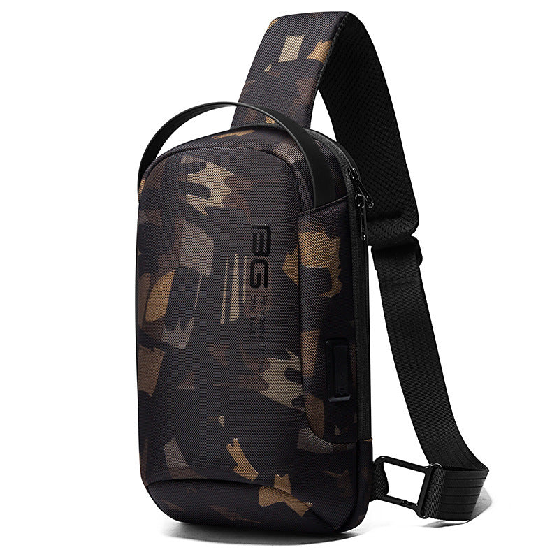 Men's Casual One-Shoulder Business Messenger Chest Bag Messenger Bag
