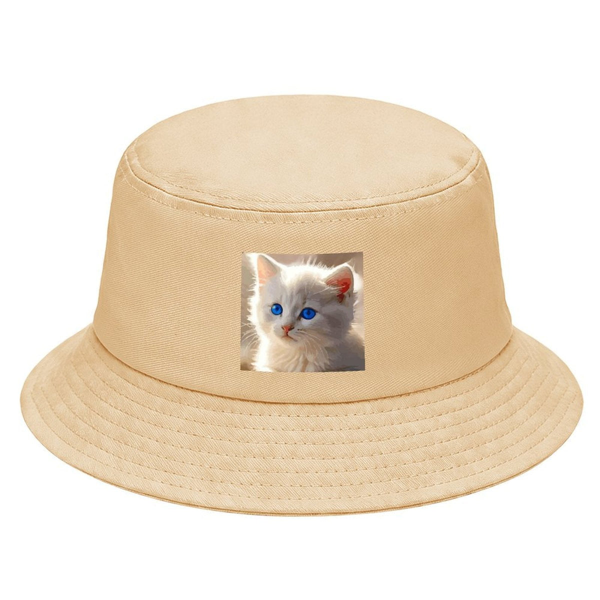 Cute White Kitten Design Kid’s Bucket Hat | Ships from USA
