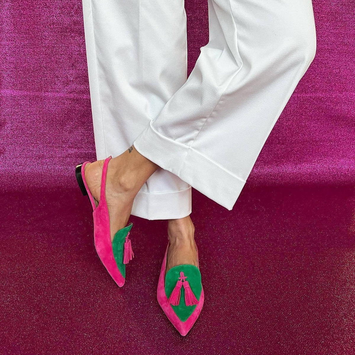 Women's Pointed Low-Heel Slingback Sandals