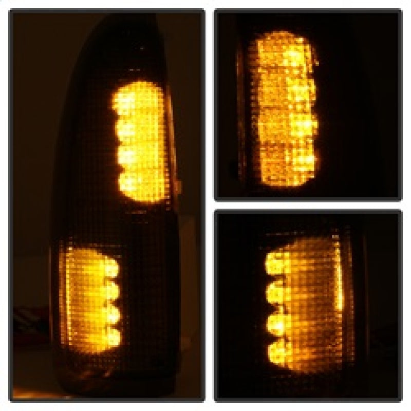 xTune Ford Superduty F250-F650 03-07 Lente de señal de espejo LED ámbar - Humo ACC-LED-FDSD99-MR-SM