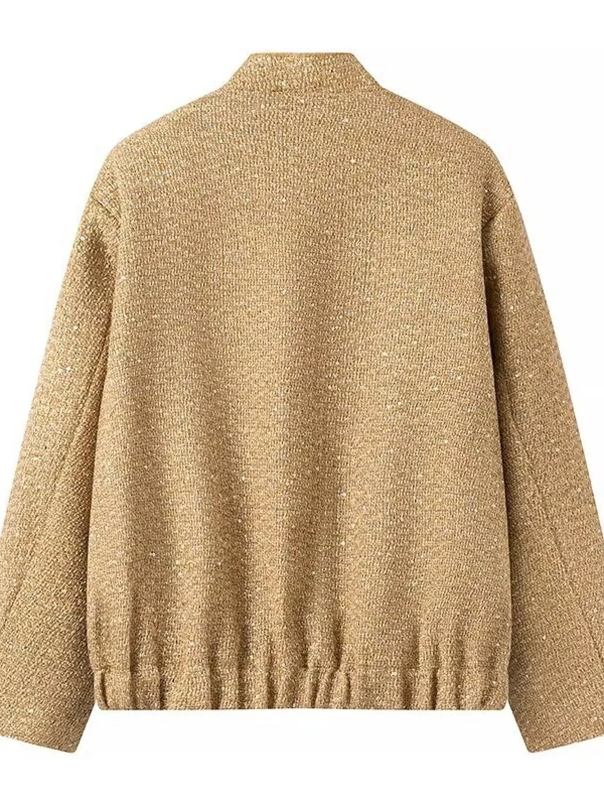 Sequin Long Sleeve Jacket with Pockets