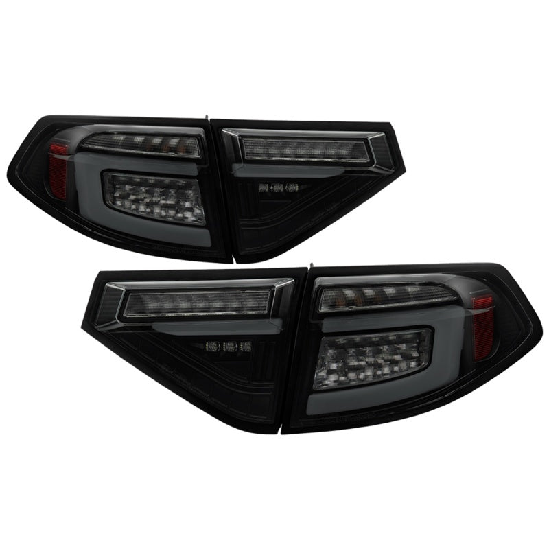 Spyder 08-14 Subaru Impreza WRX Hatchback Luces traseras LED Señal secuencial Humo negro ALT-YD-SI085D-SEQ-BSM