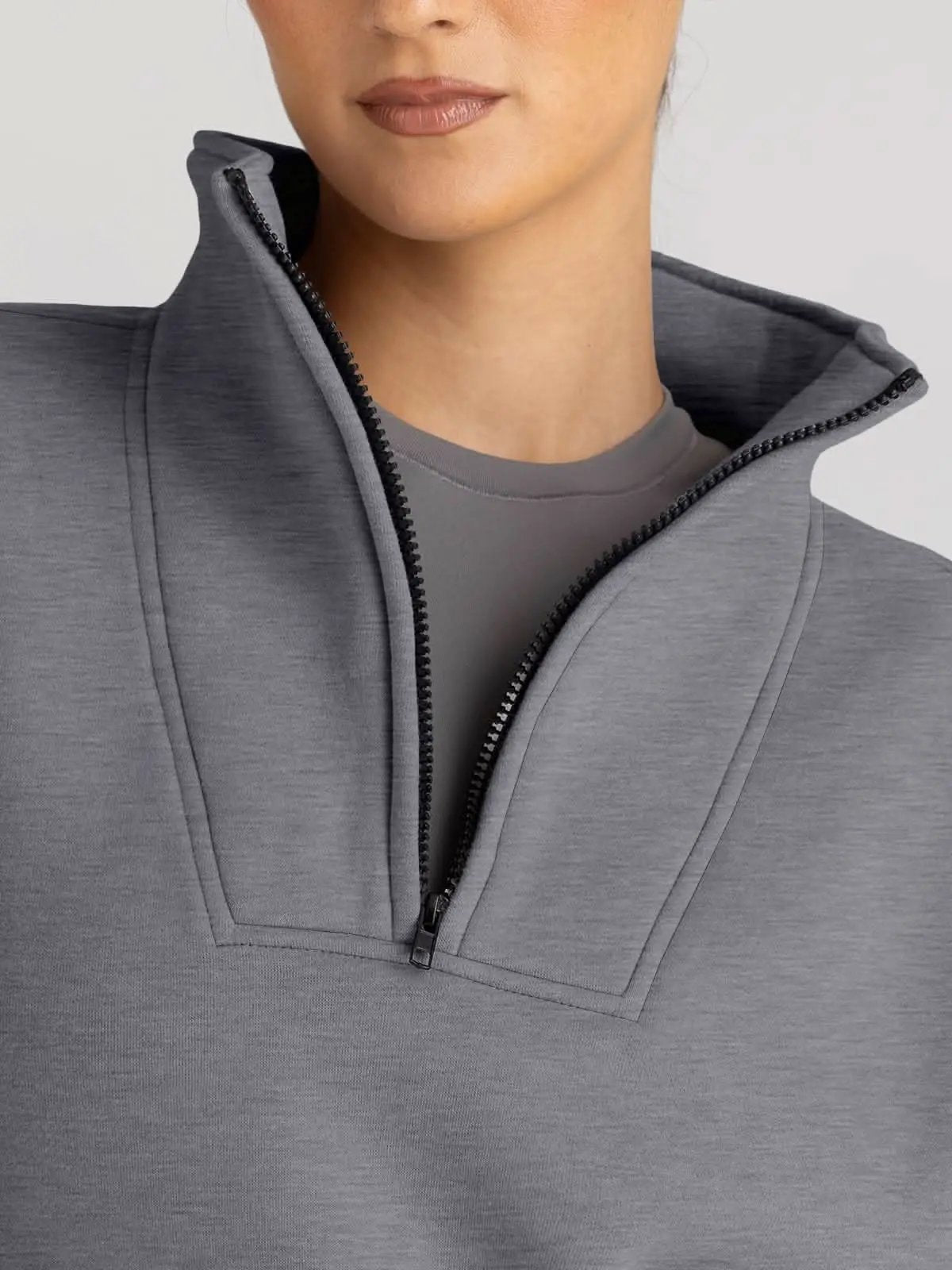 Love Salve Oversized Half Zip Sweatshirt — Cozy Fall Pullover