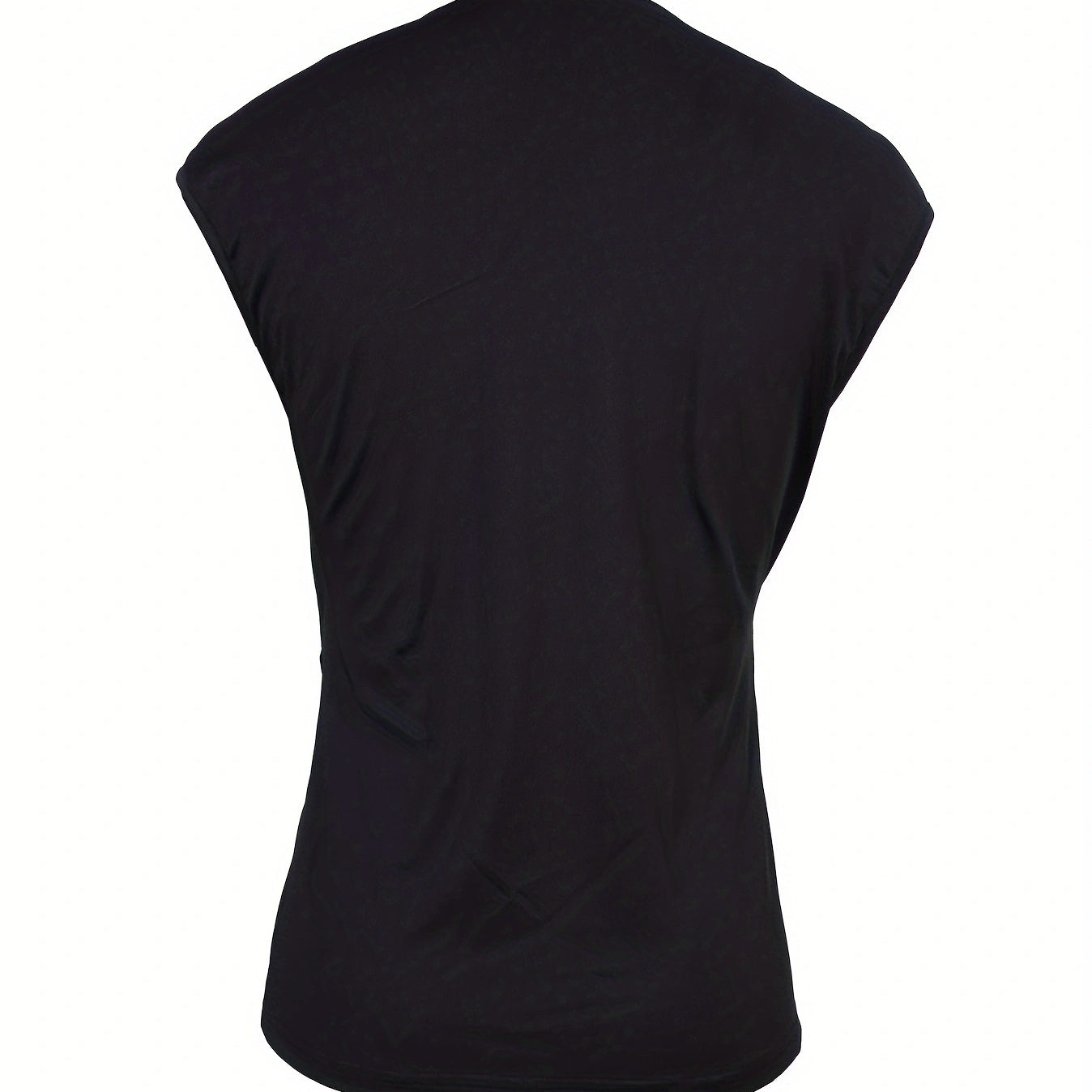Camiseta sin mangas con cuello y diseño único para mujer