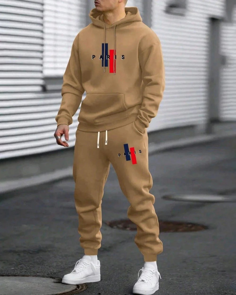 Men's Fashion Trendy Casual All-matching Hooded Sweatshirt And Sweatpants Suit