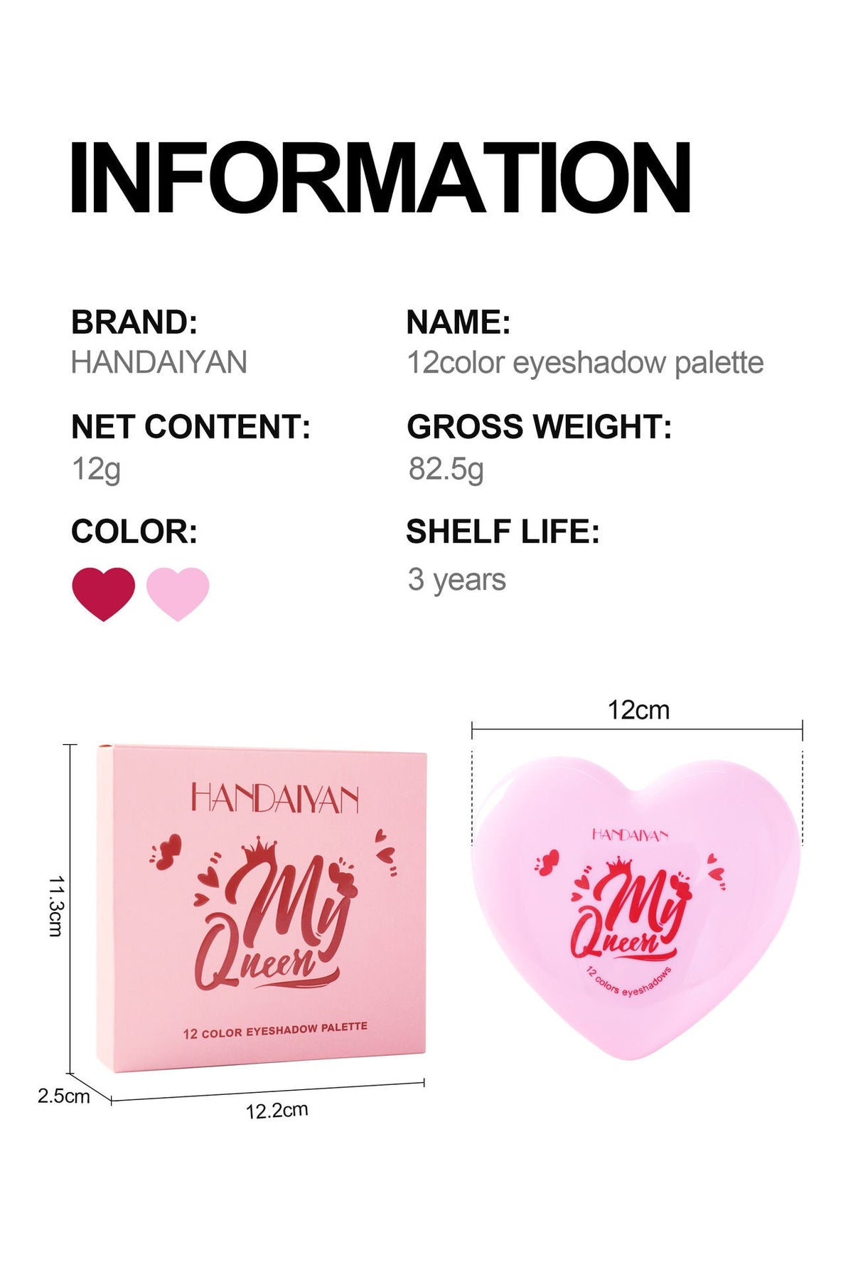 My Queen 12 Color Eyeshadow Palette Makeup
