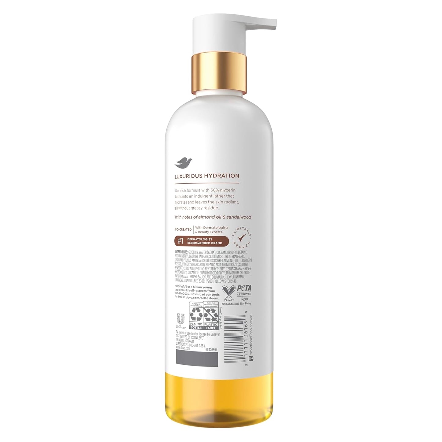 Dove Almond Oil & Sandal Wood Oil Body Wash Serum + Soothing For Women for Hydrated & Repaired Skin 15.3 fl oz